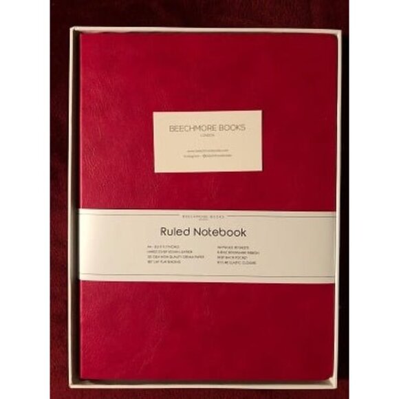MainImageA4LeatherJournalPink_  New Ruled Journal Notebook, A4 8.5 x 11.5 inch 160 Lined Pages, Hardcover